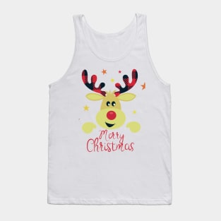 Merry christmas Cut-up deer. Tank Top